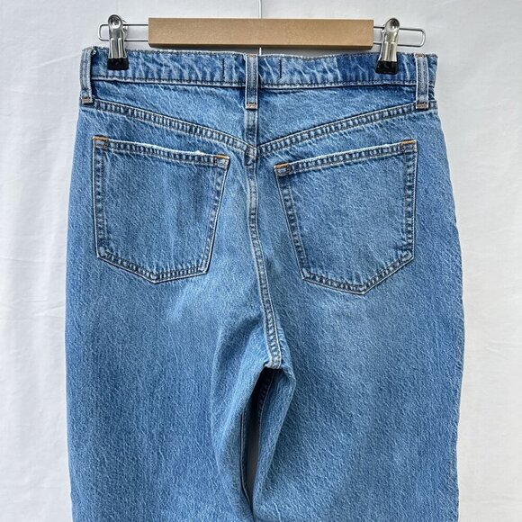 Abercrombie & Fitch The Loose High Rise Distressed Jeans Acid Wash Denim Women 2 - Picture 14 of 15